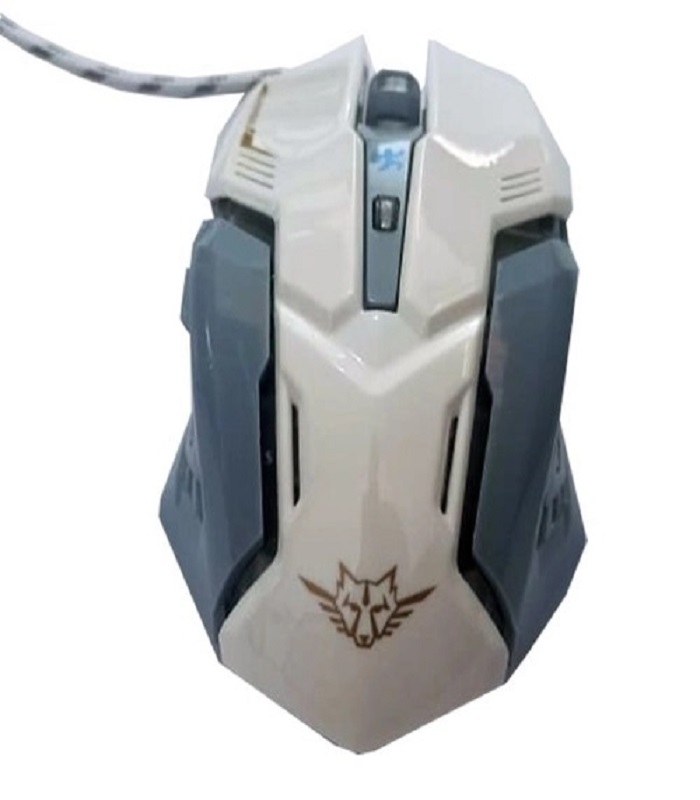 MOUSE GAMER COM FIO USB 3200 DPI BRANCO